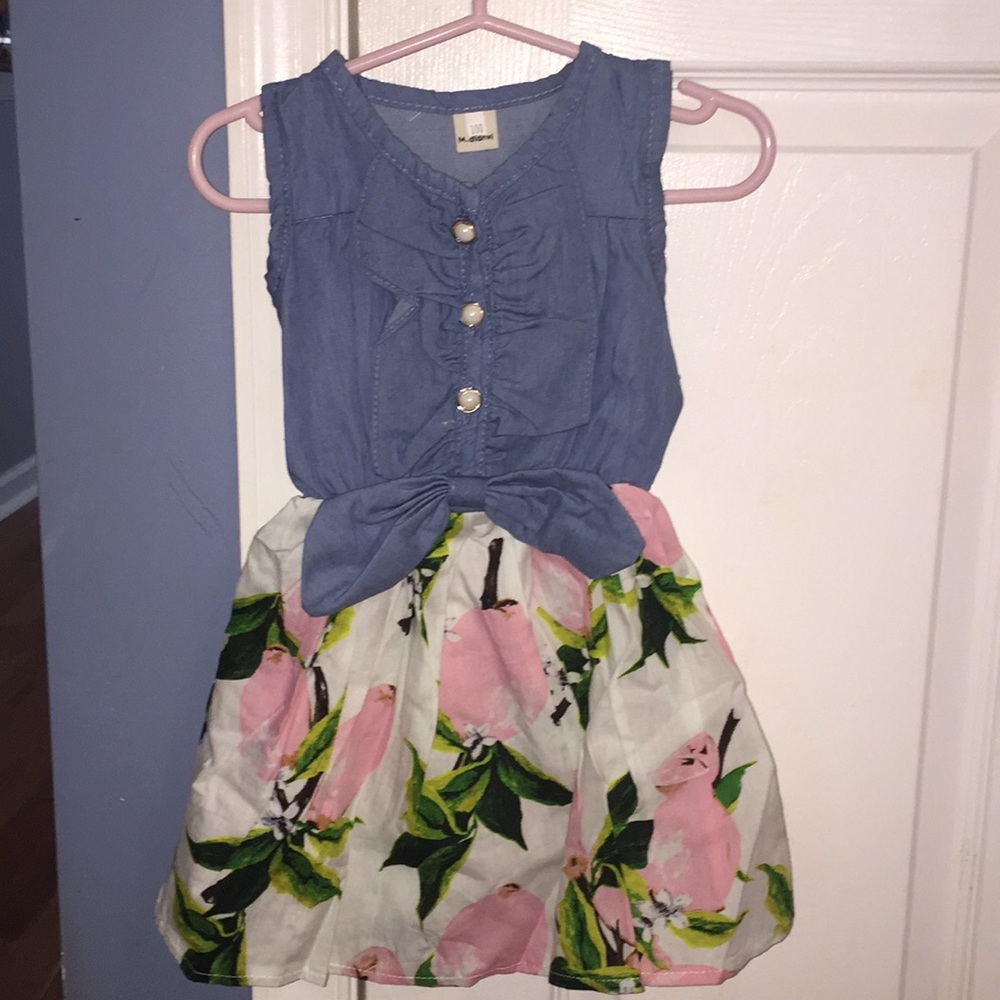 Jean and pink lemon dress